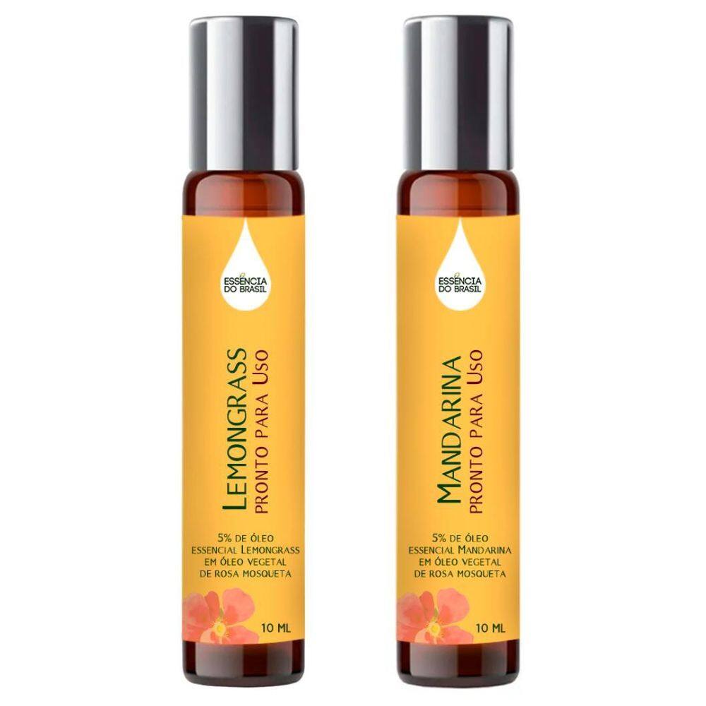 Óleos Essenciais Prontos Lemongrass E Mandarina Roll On 10Ml