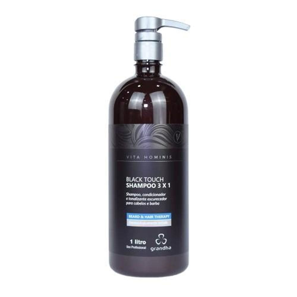 Grandha Shampoo Escurecimento Gradual Cabelo Barba 3X1 1L