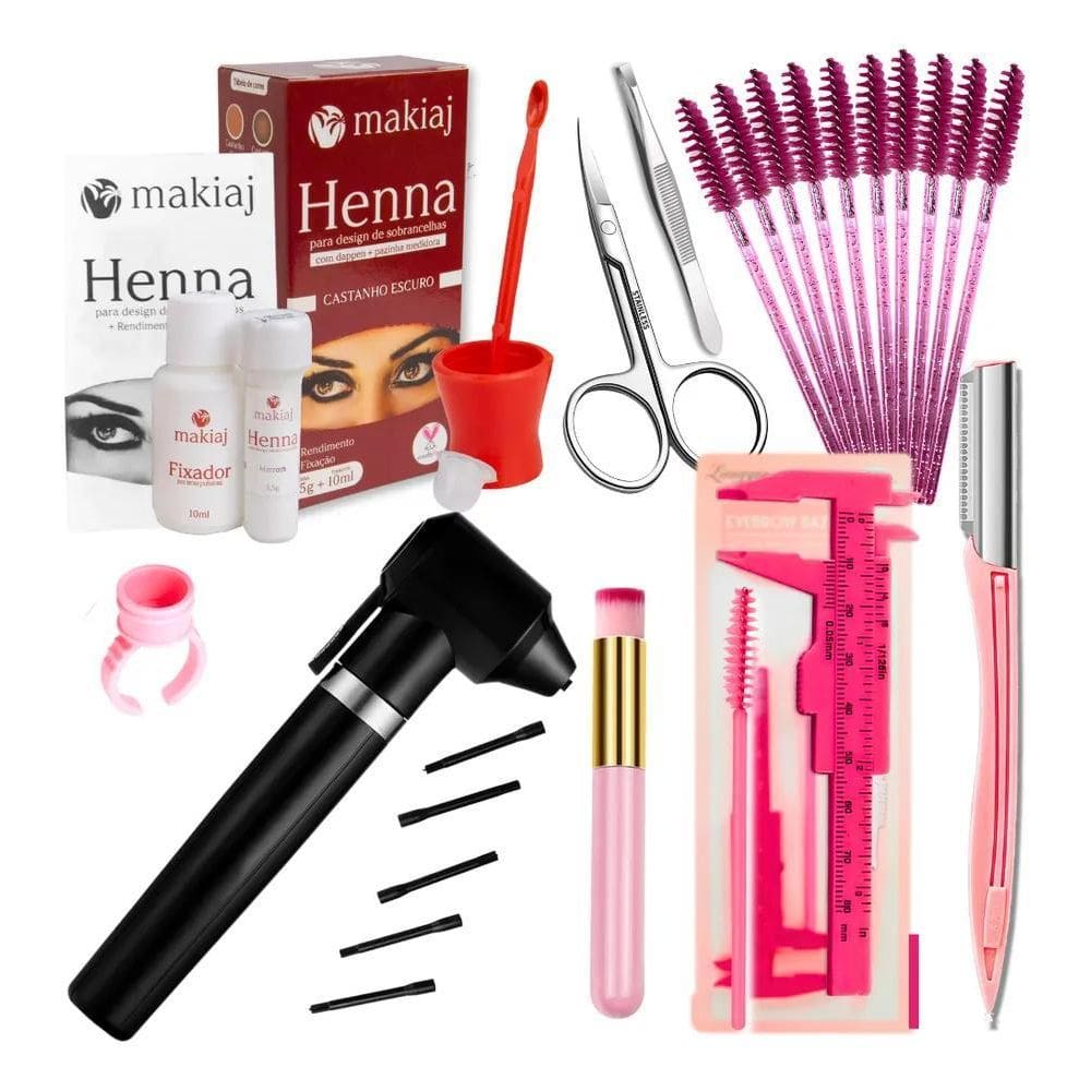 2X Kit Designer De Sobrancelhas Quite Hena Material Completo