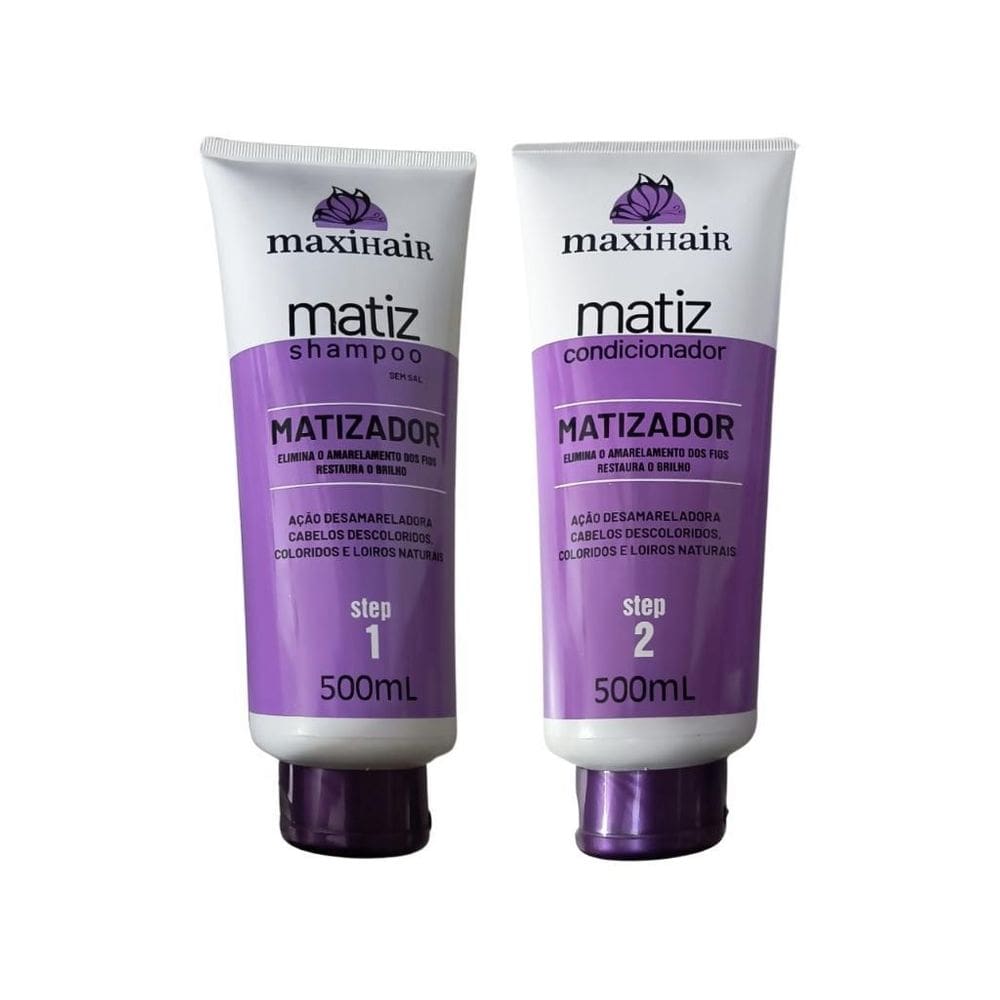 Kit Maxihair Matizador Shampoo+Cond 500Ml