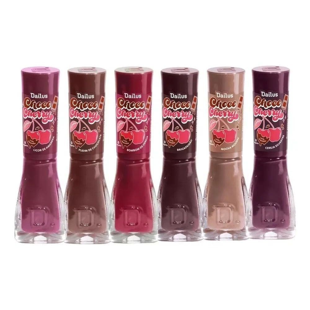 2X Dailus Choco Cherry Kit Esmalte 6 Un Cremoso 8Ml