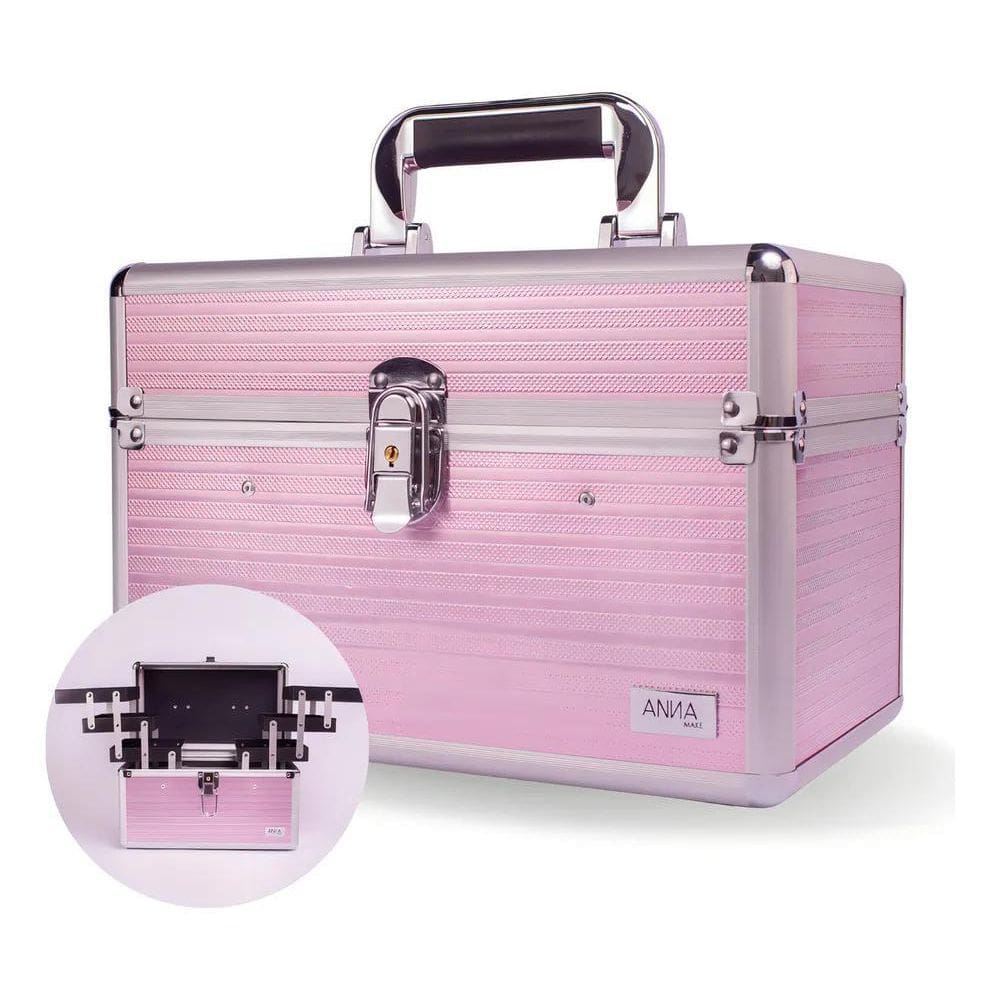 2X Maleta De Maquiagem Anna Make R210 Vazia Cor