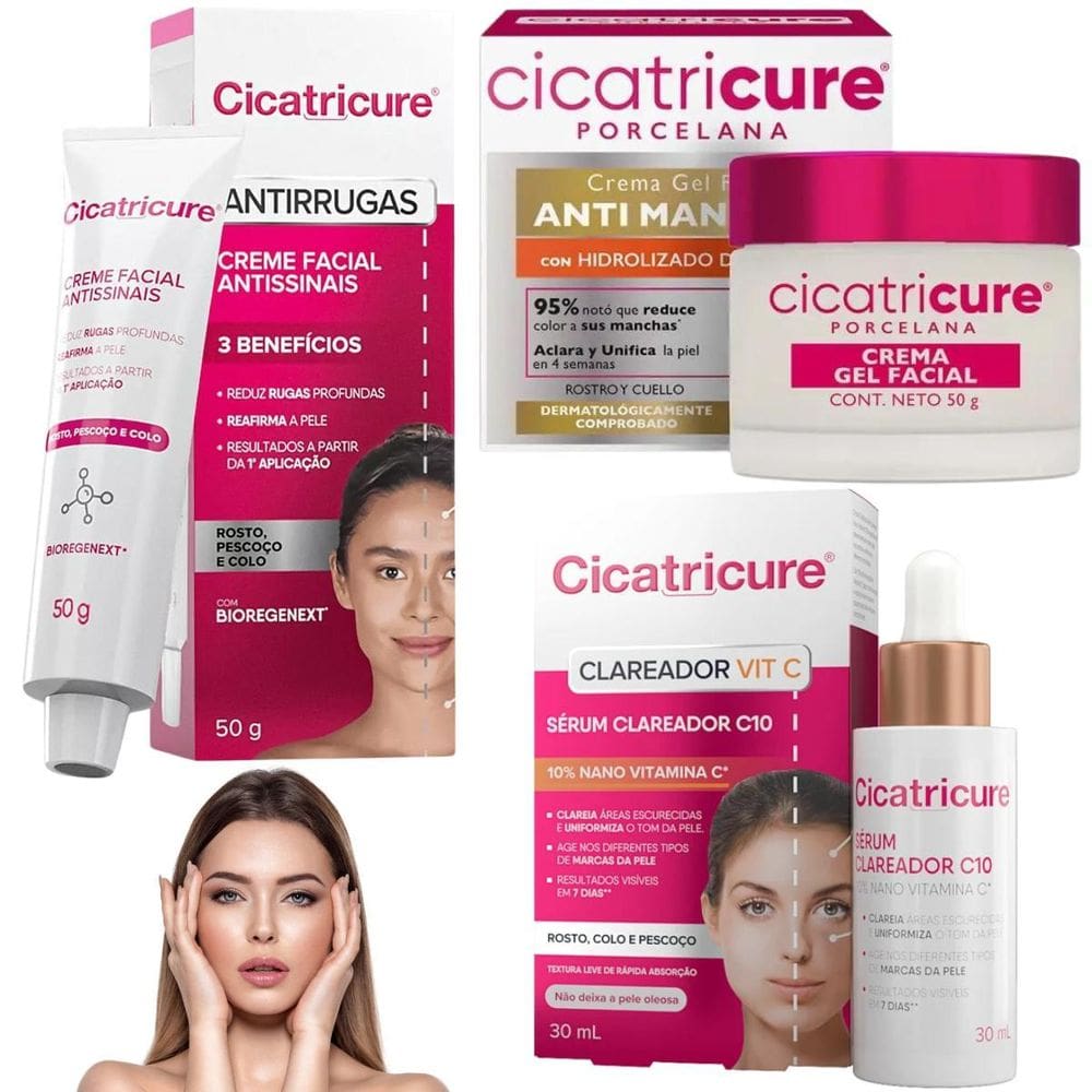 Kit Cicatricure Contorno Dos Olhos Porcelana Sérum Nano C10