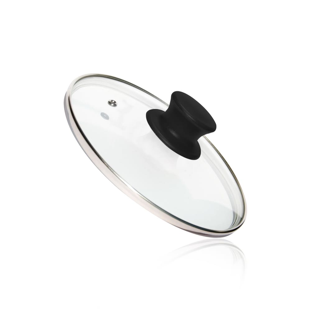 Tampa de Vidro Temperado 21cm Pomel Preto Panela Mk