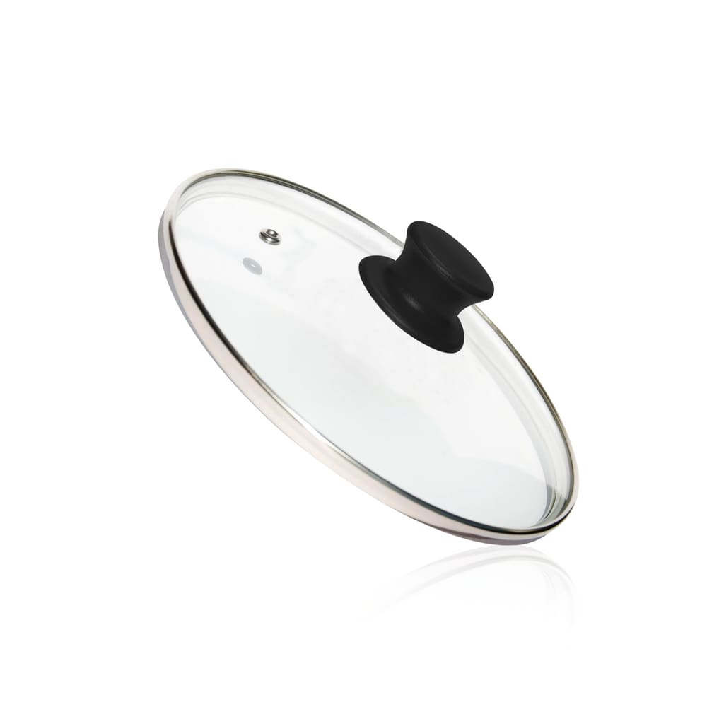 Tampa Redonda de Vidro Temperado 29cm Para Panela E Frigideira Mk Pomel – Preto