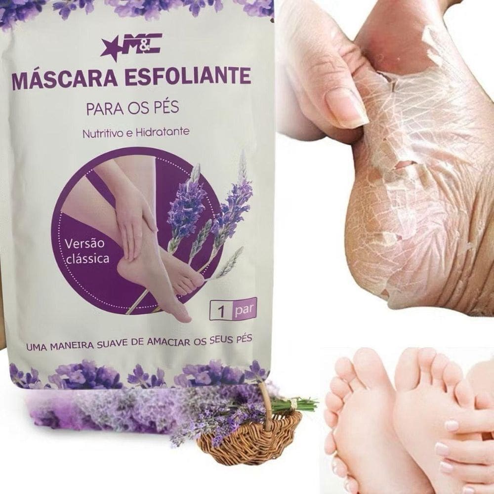 2 Meias Esfoliantes Para Pés Máscar Nutritivo E Hidratante