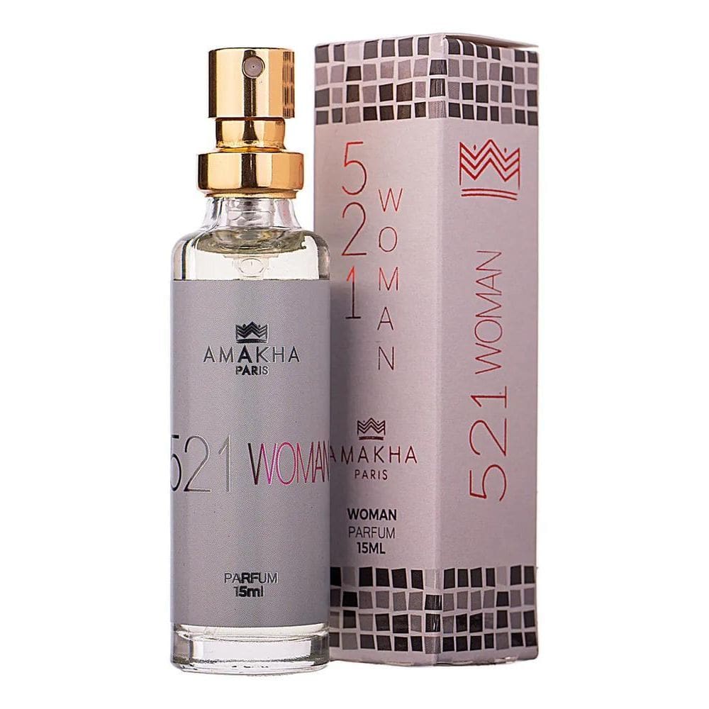 2X Perfume Feminino 521 Woman Amakha Paris 15Ml Bolsa Ou Bol