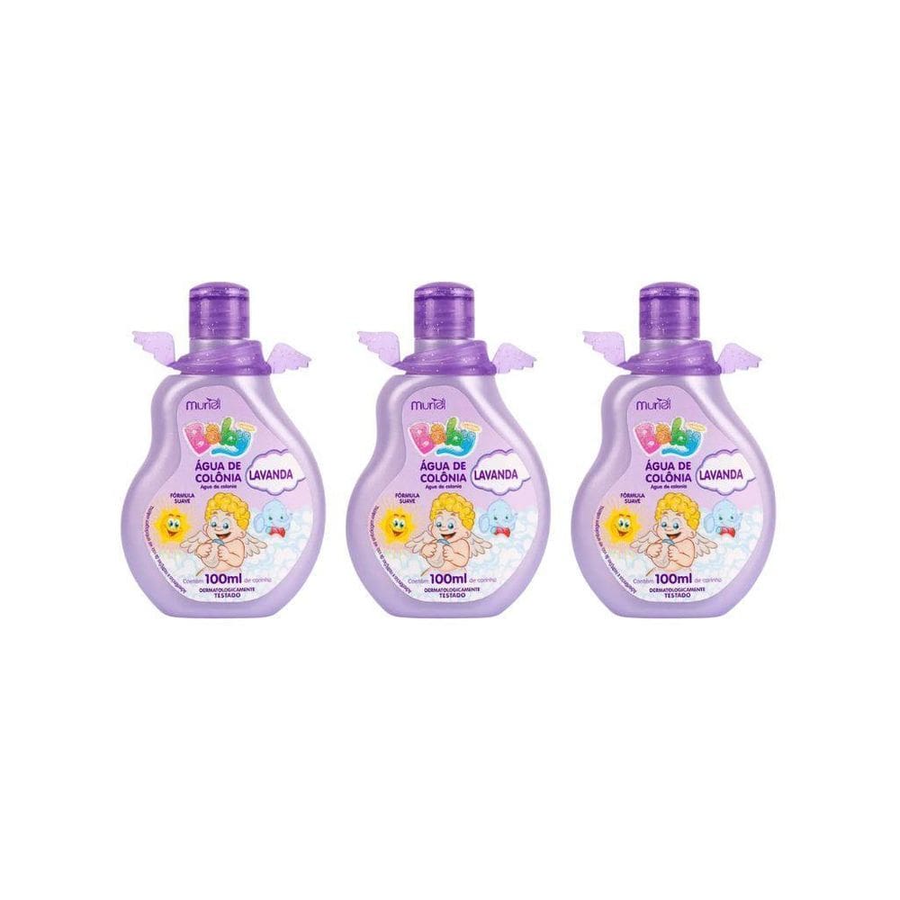 Colonia Muriel Baby Lavanda 100Ml - Kit C/3Un