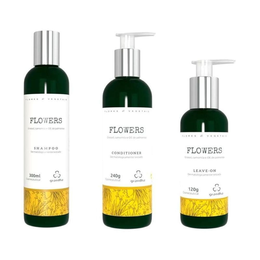 Grandha Kit Flores & Vegetais Cabelos Finos E Delicados