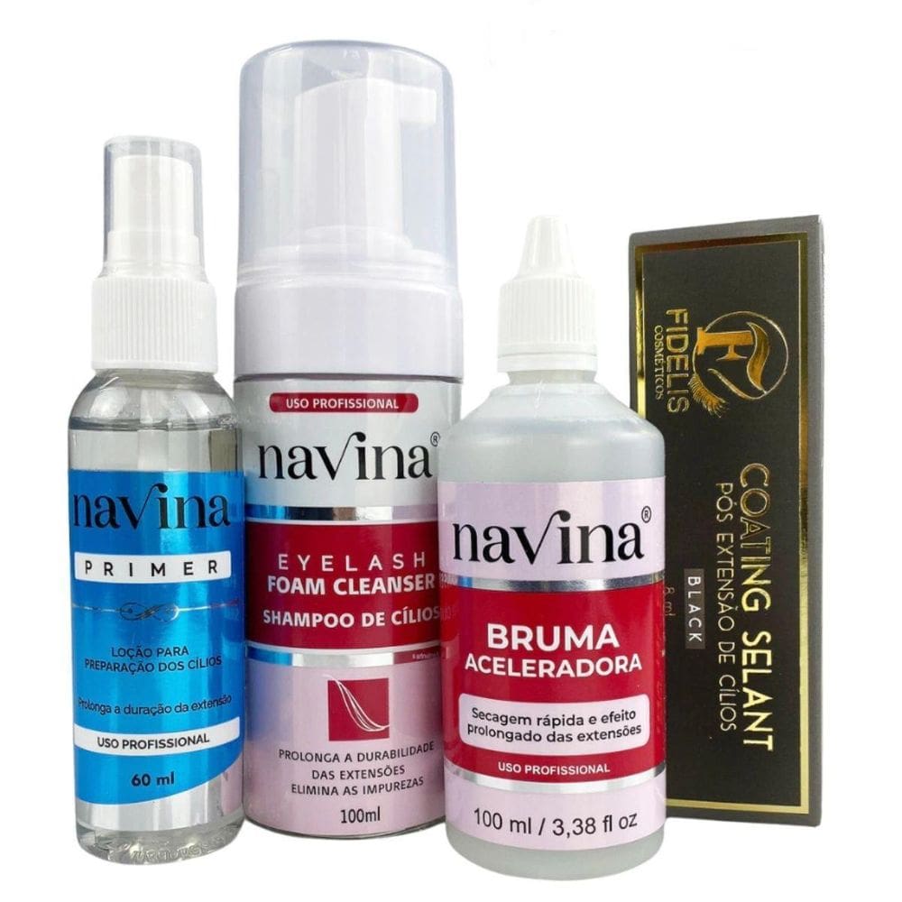 Kit Retenção Para Cílios Bruma Shampoo Primer Selante Pós