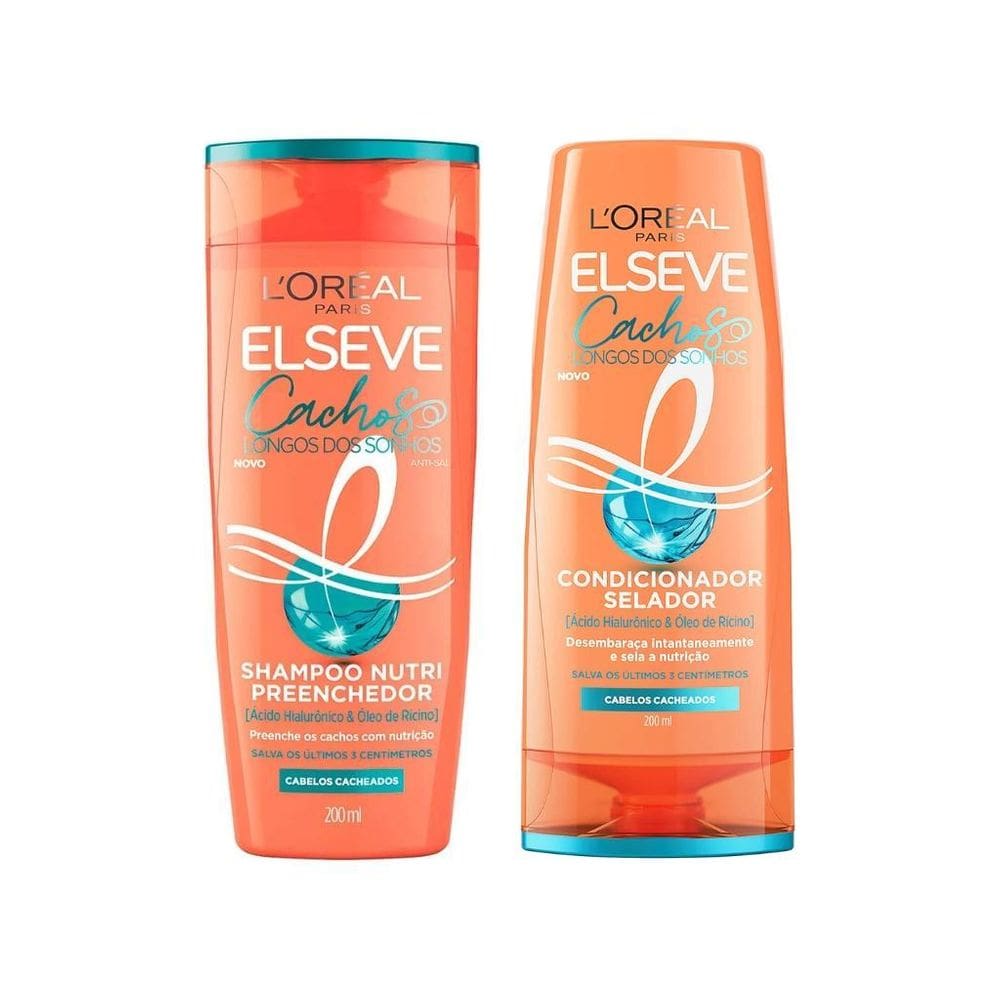 Kit Elseve Cachos Dos Sonhos 1 Shampoo 200Ml + 1 Cond 200Ml