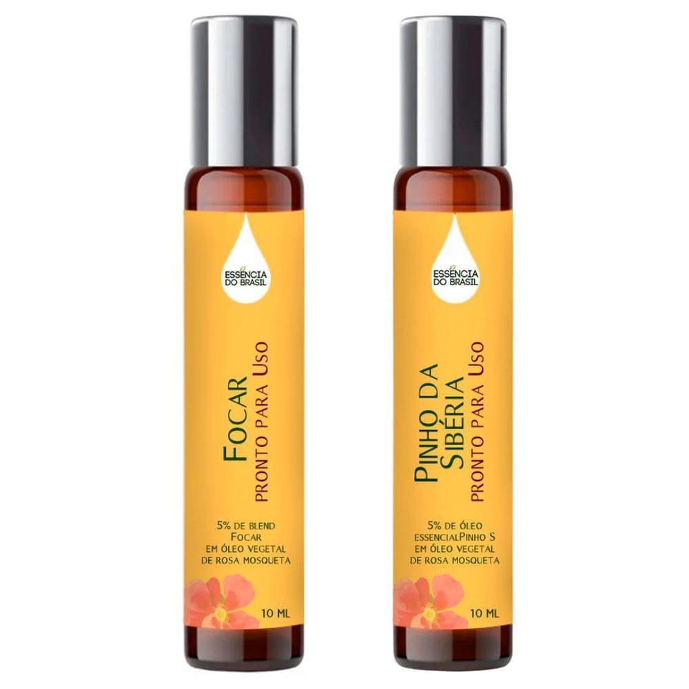 Óleos Essenciais Prontos Focar E Pinho Sibéria Roll On 10Ml