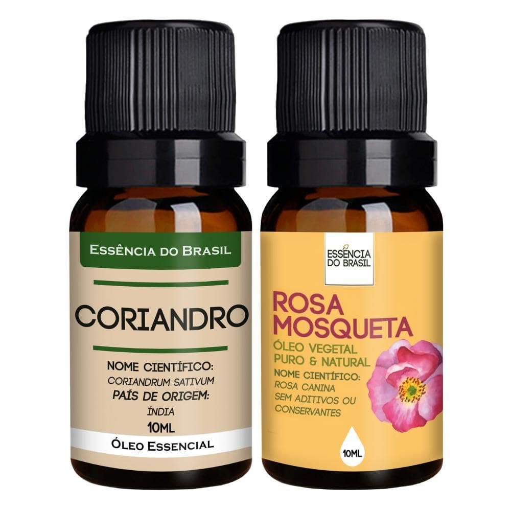 Óleo Essencial De Coriandro + Vegetal De Rosa Mosqueta 10Ml