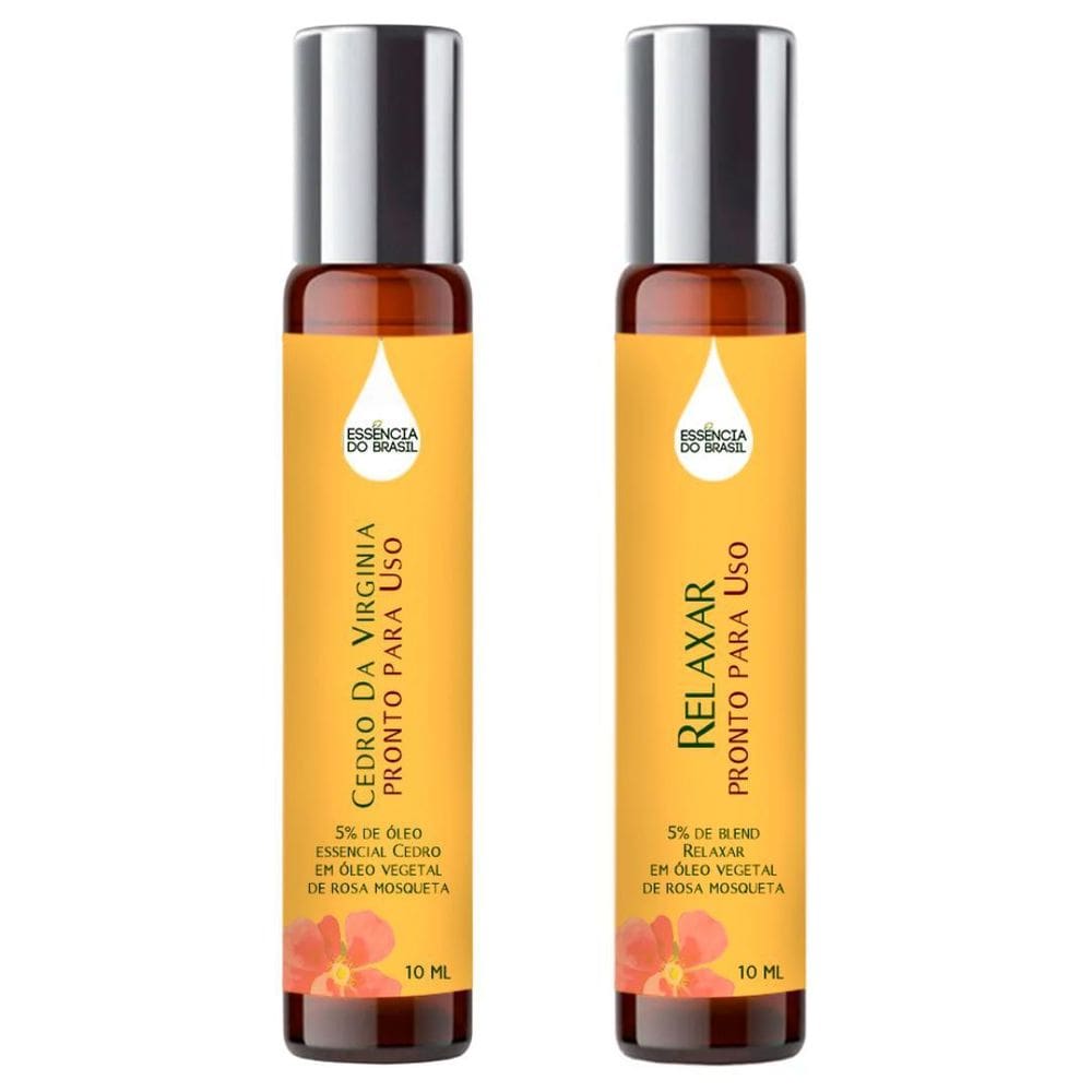 Óleos Essenciais Prontos Cedro E Relaxar Roll On 10Ml