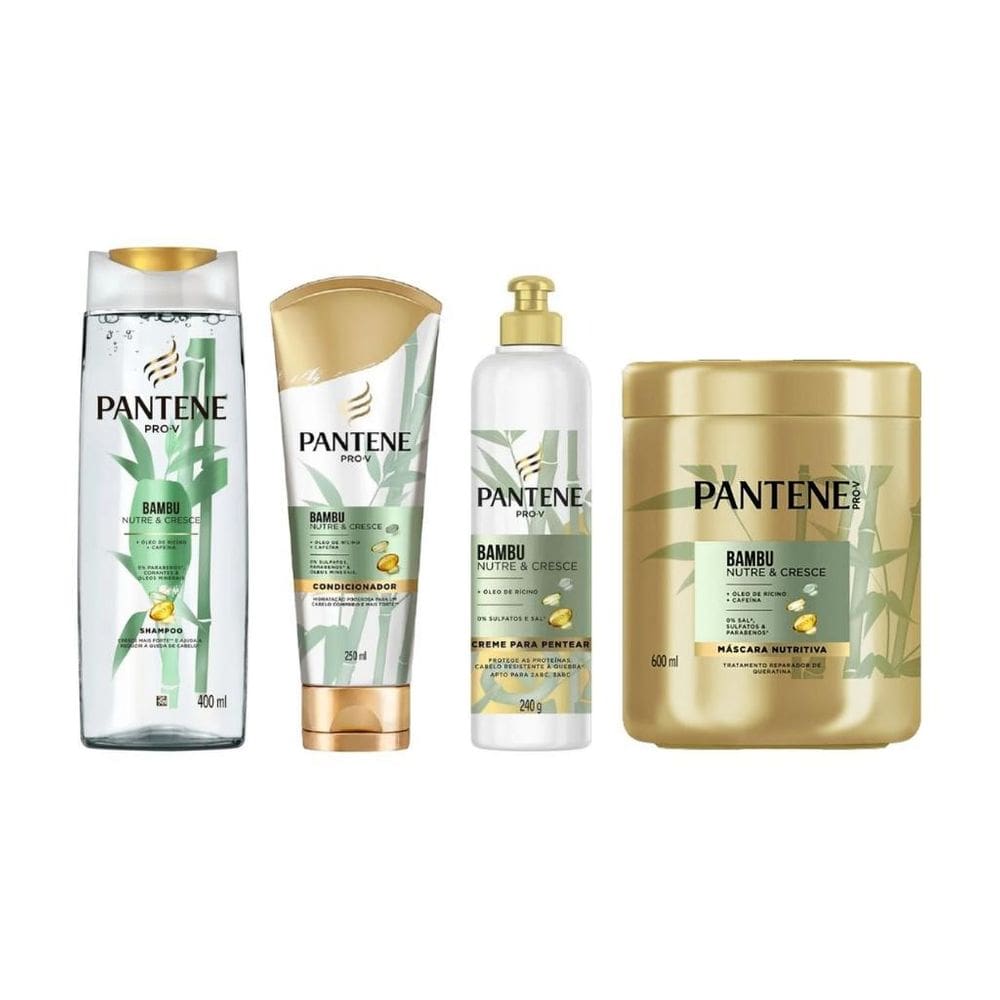 Kit Pantene Bambu Sh 400Ml+ Cond 250Ml+Masc 600Ml+Cr Pent