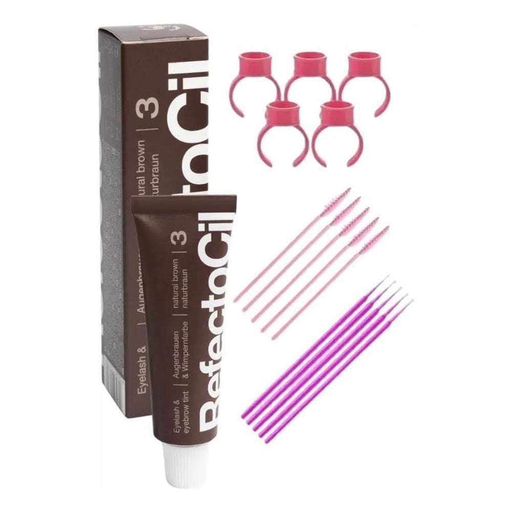 2X Tinta Tintura Refectocil Nº 3 Castanho Natural Sobrancelh