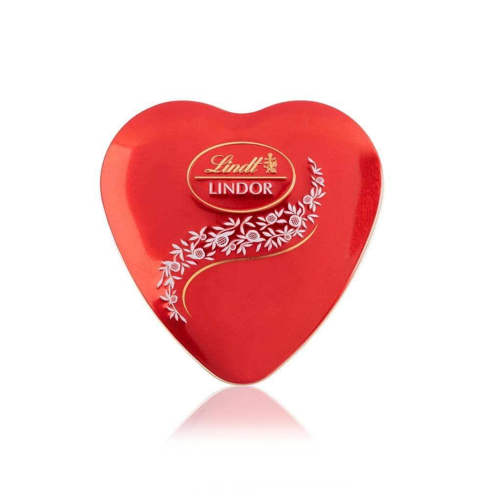 Trufa de Chocolate ao Leite Cremoso Lindt Lindor Lata Coração 50g