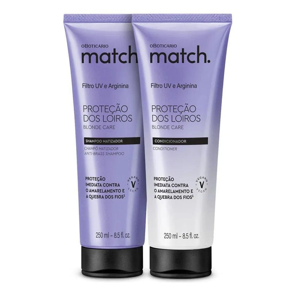 3X Combo Match. Proteção Dos Loiros: Shampoo Matizador 250Ml