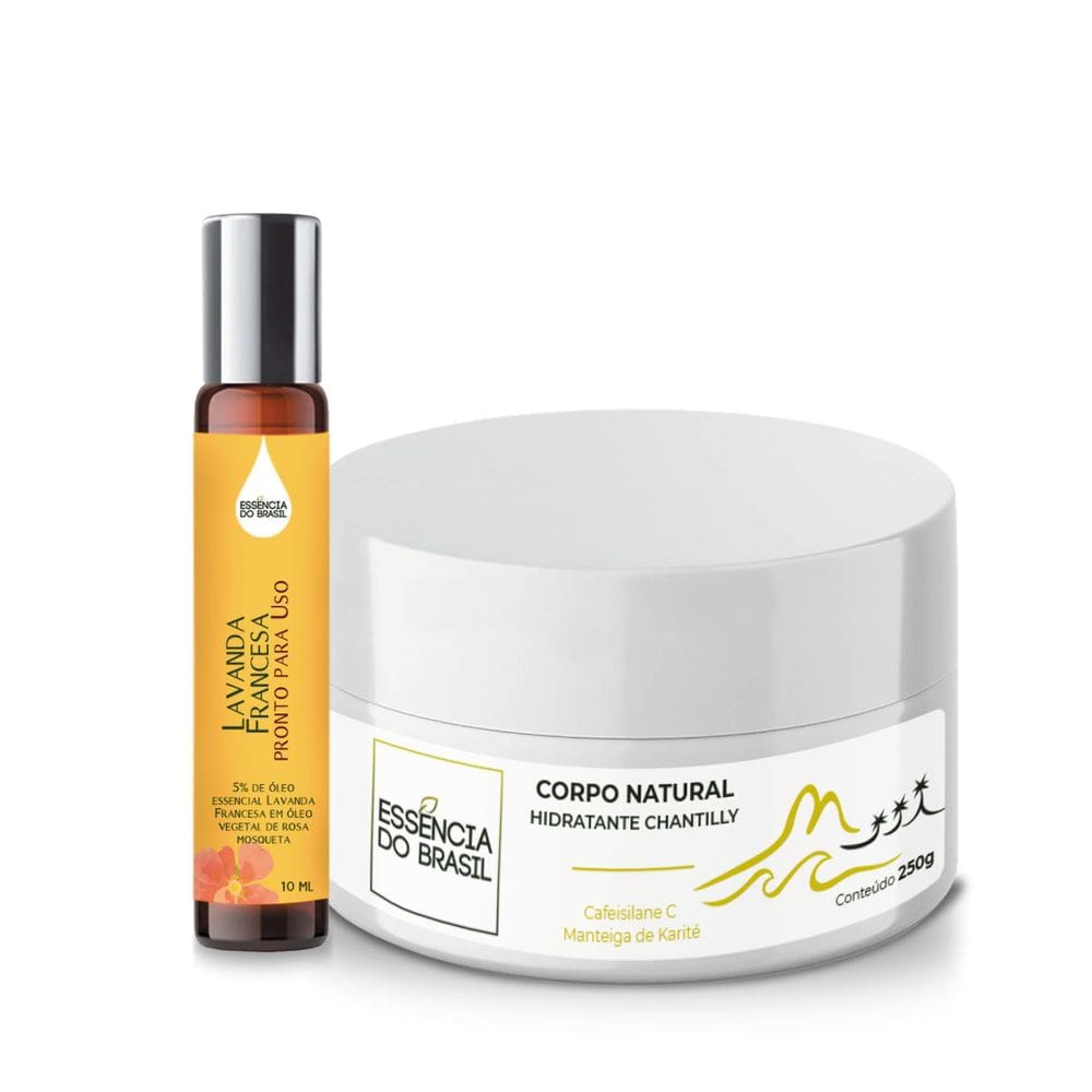 Kit Hidratação Noturna: Hidratante Chantilly + Óleo Lavanda
