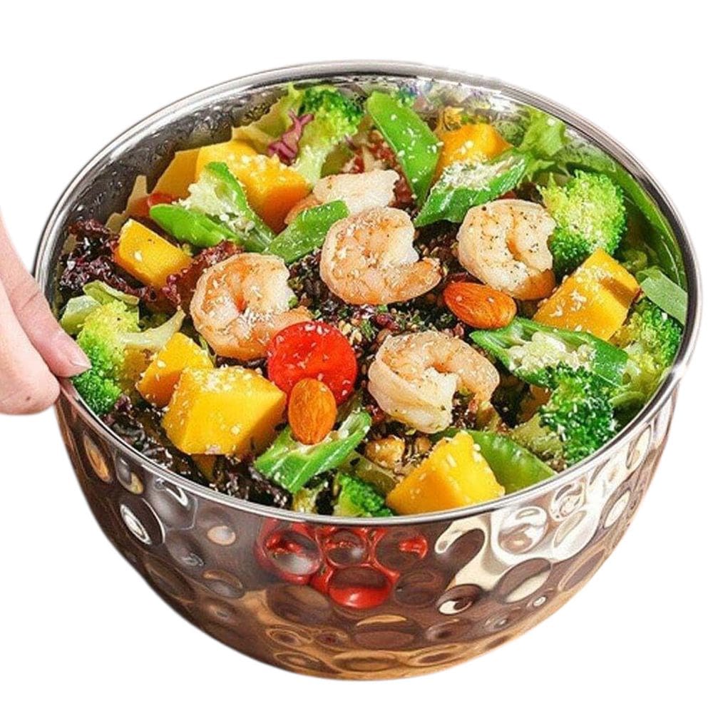 Tigela Inox Bowl Cumbuca Fruteira Saladeira Buffet Mesa Posta Sala de Jantar Refeiçao Versatil Cozinha Multiuso