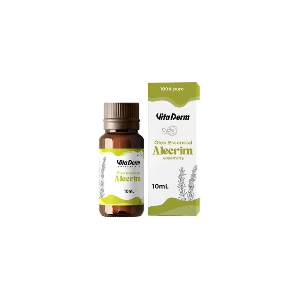 Óleo Essencial Alecrim 10Ml Vita Derm 100% Puro