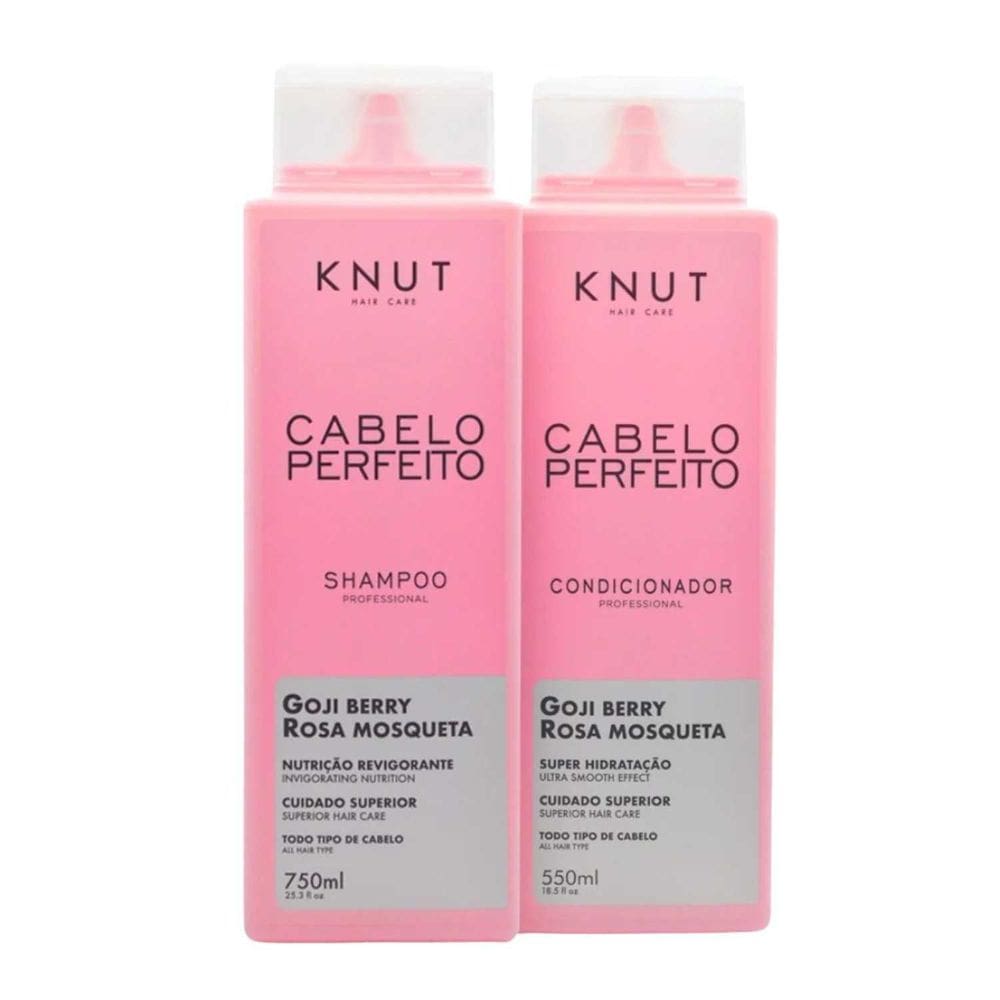 Kit Cabelo Perfeito Knut Shampoo 750Ml + Condicionador 550Ml