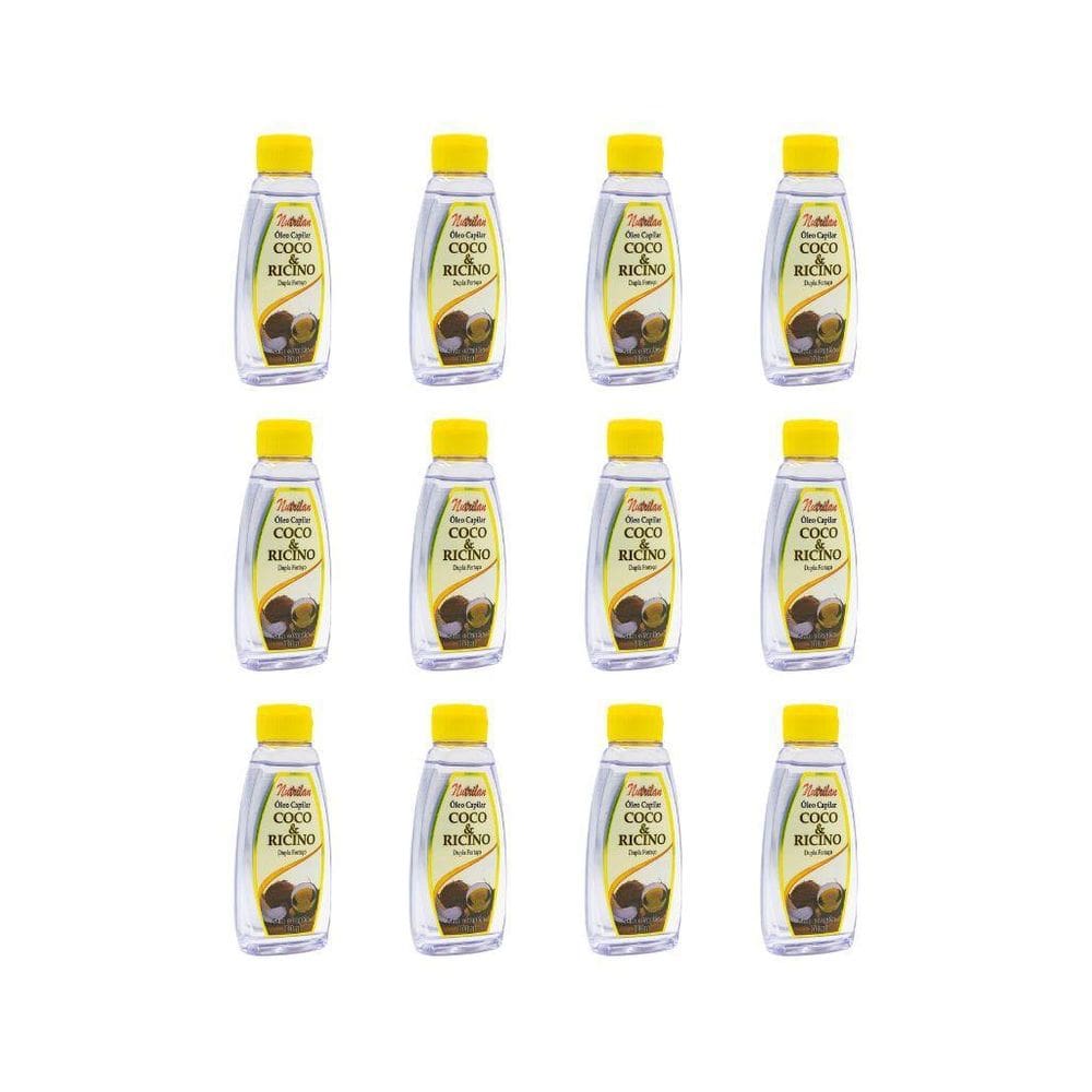 Oleo Capilar Nutrilan 100Ml Coco E Ricino - Kit Com 12Un