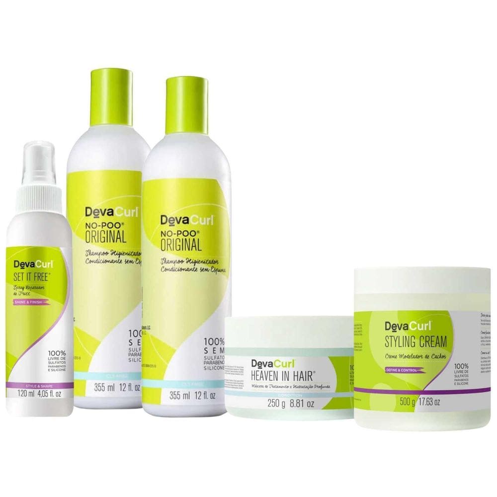 Kit Deva Curl  No Poo Styling Cream+Spray Anti-Frizz