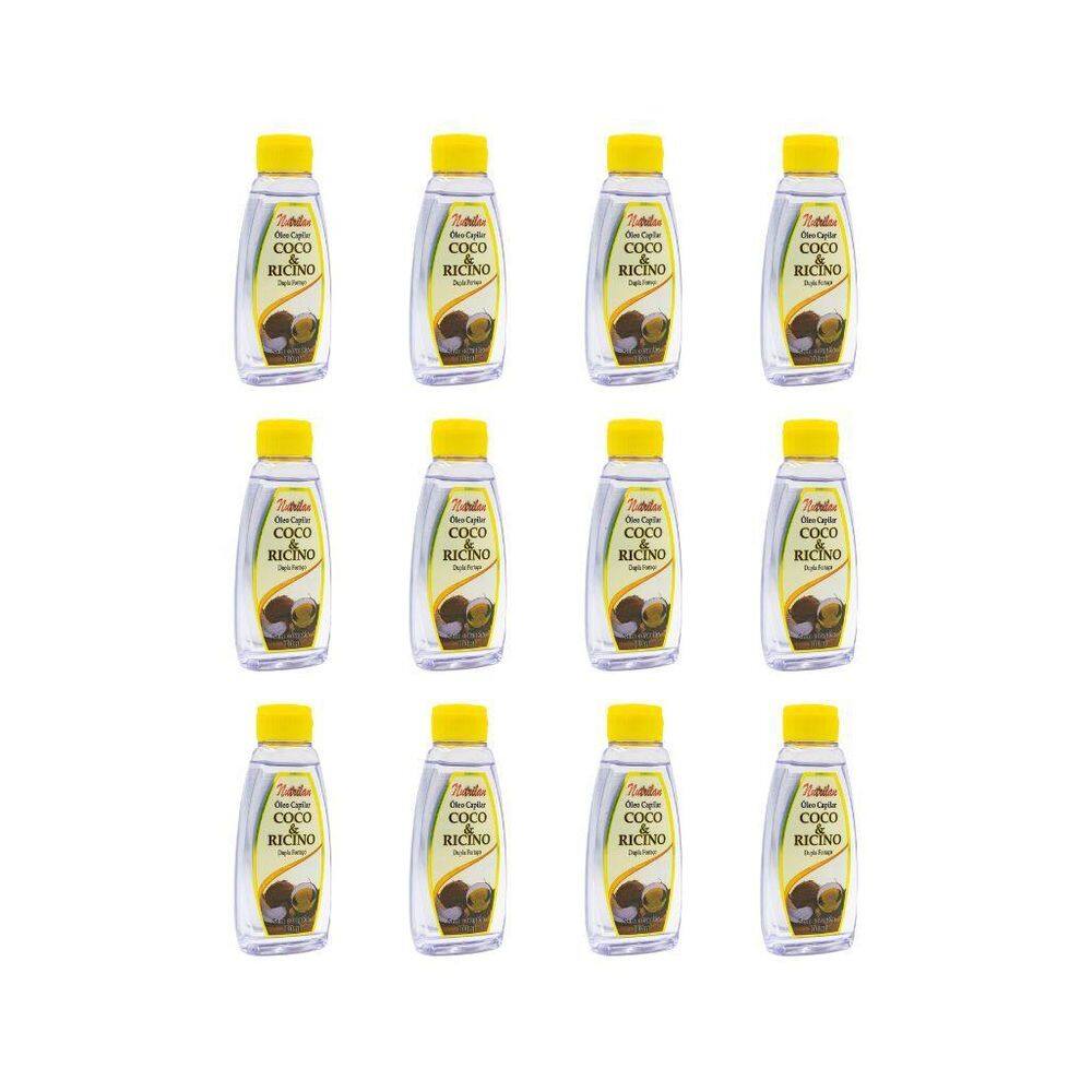 Oleo Capilar Nutrilan 100Ml Coco E Ricino - Kit Com 12Un