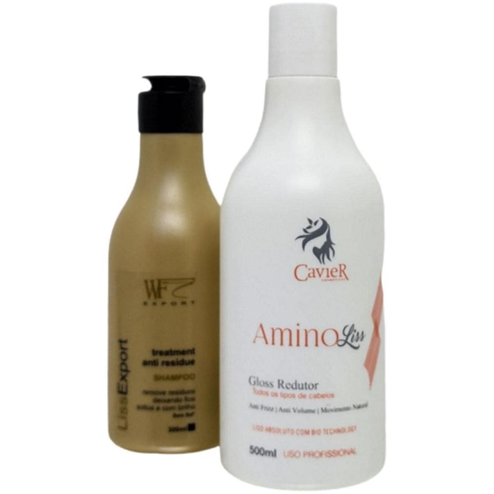 Kit Tratamento Alisamento Amino Liss 500Ml Shampoo 300Ml