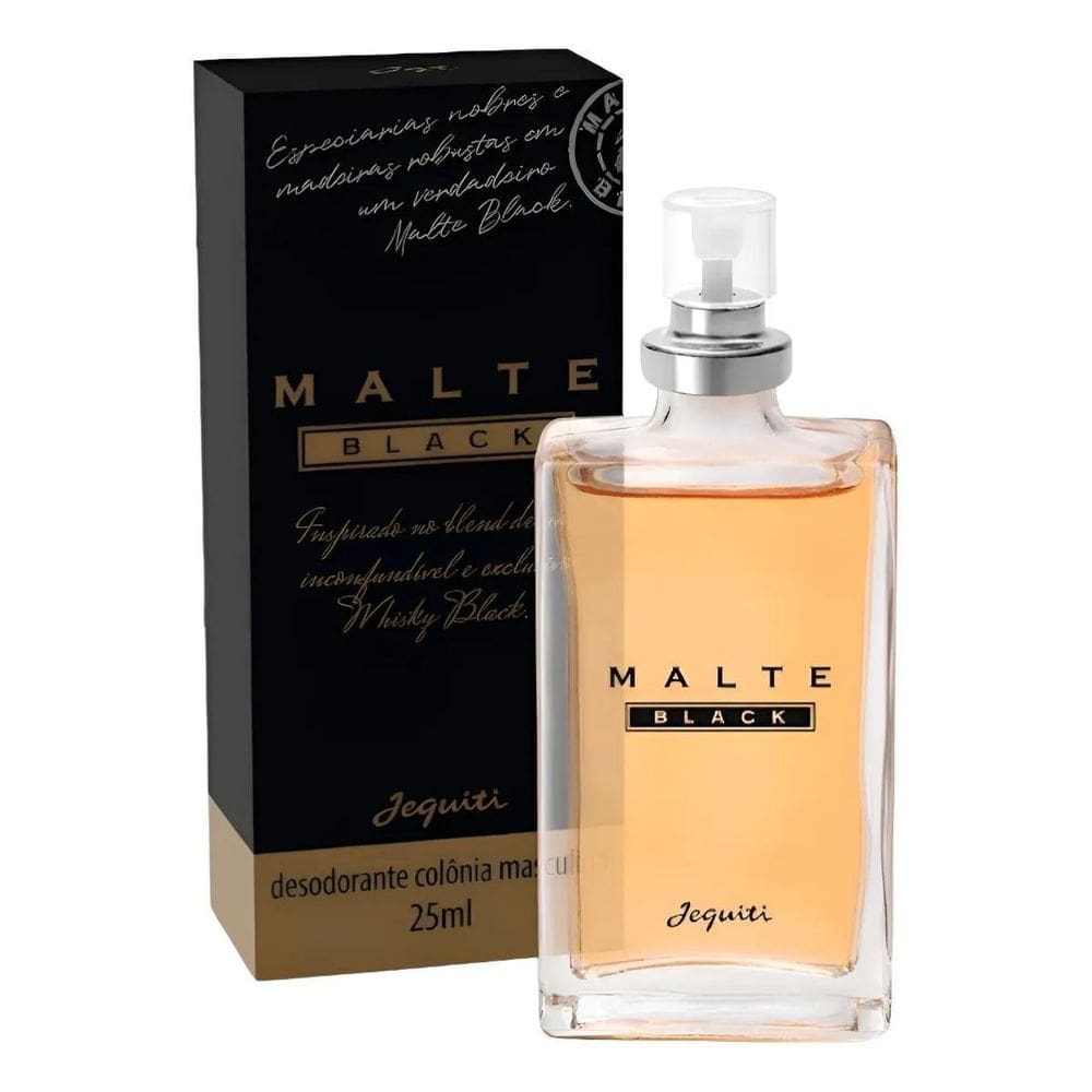 Colônia Malte Black Jequiti 25Ml Amadeirado Intenso Forte