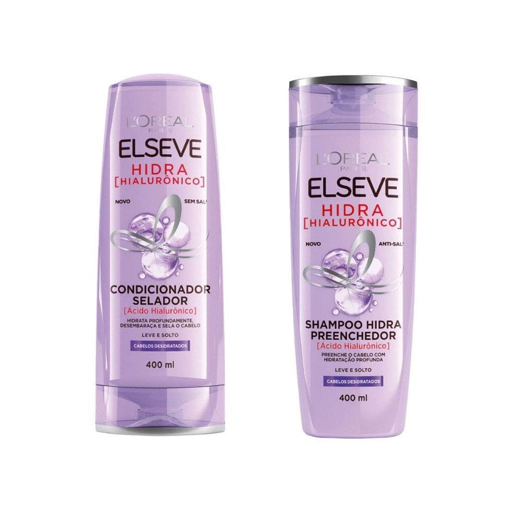 Kit Elseve Hidra Hialuronico 1 Cond 400Ml + 1 Shampoo 400Ml