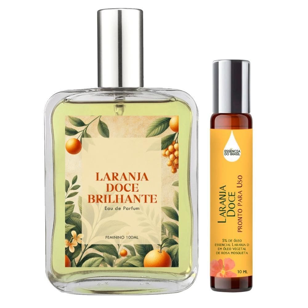Perfume Laranja Doce Brilhante Mulher 100Ml + Óleo Essencial