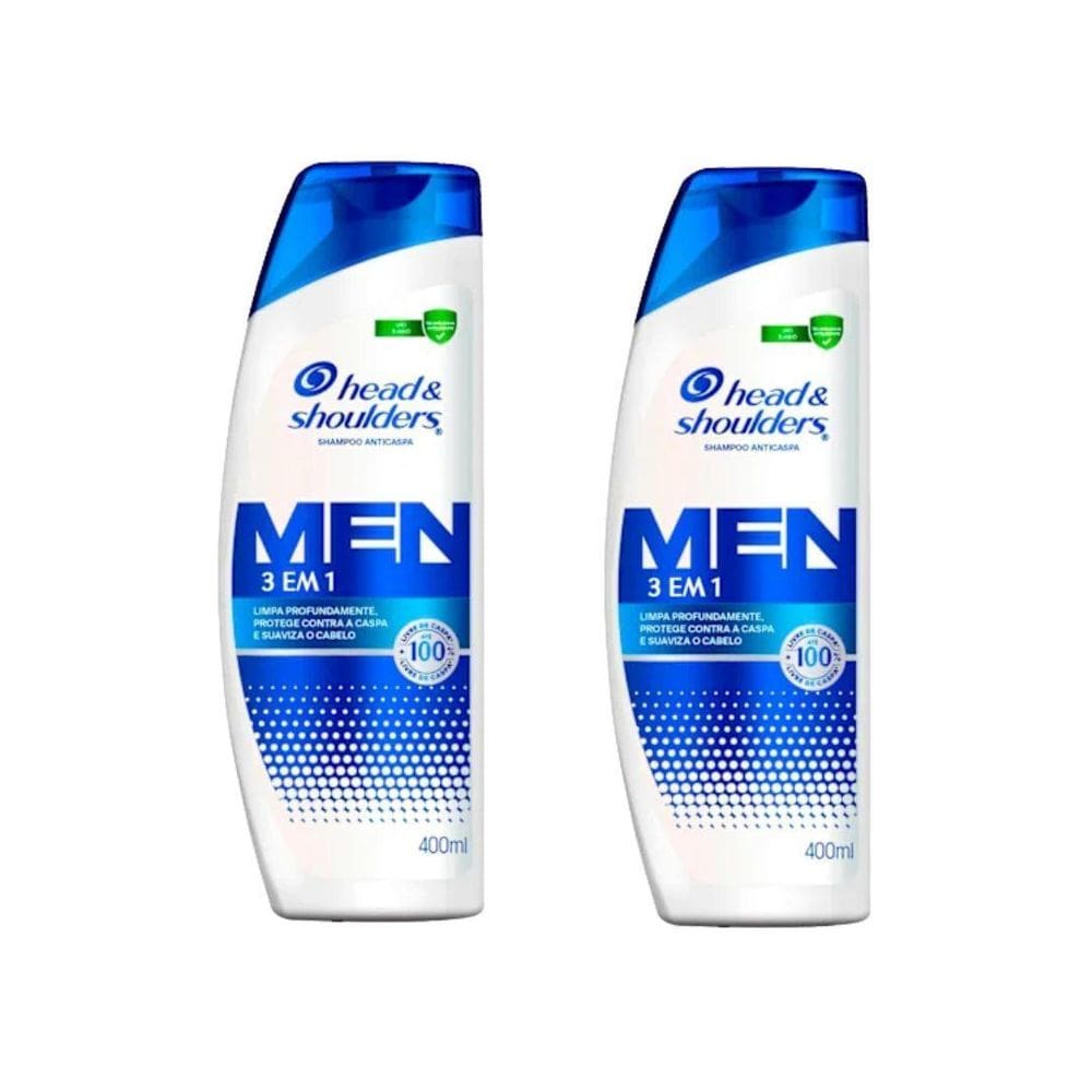 Shampoo Head & Shoulders 400Ml Men 3 Em 1-Kit C/2Un