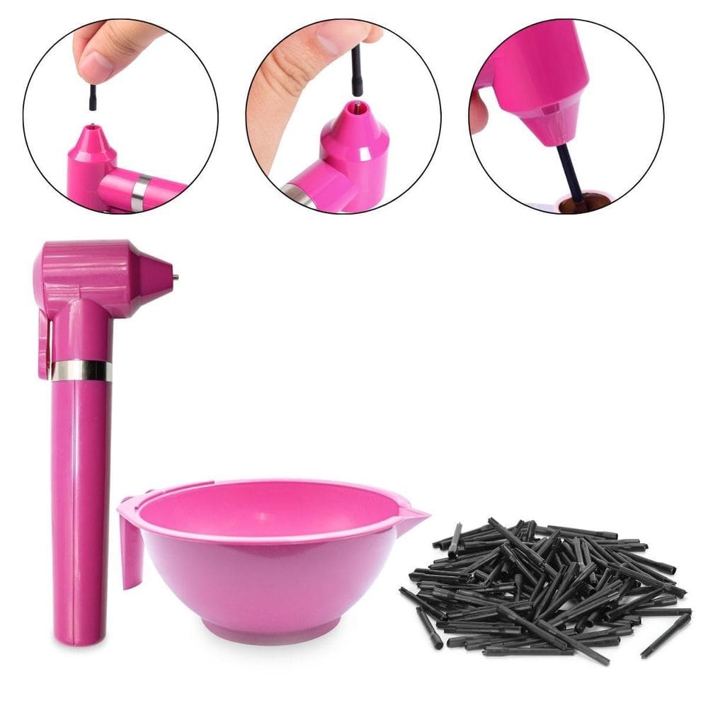 Kit Henna Mixer Elétrico+ 50 Paleta Refil+ Tigela Para Tinta