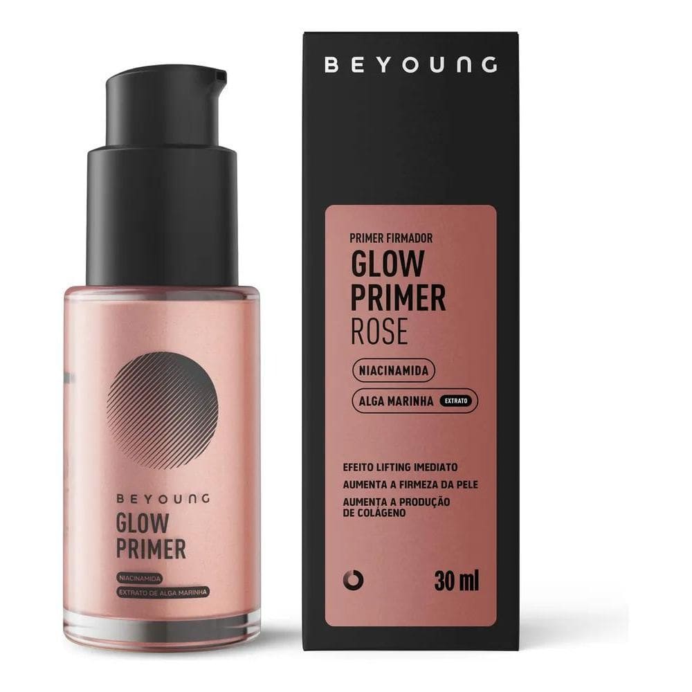 2X Beyoung Glow Primer Rose Acabamento Iluminado Rosado 30Ml