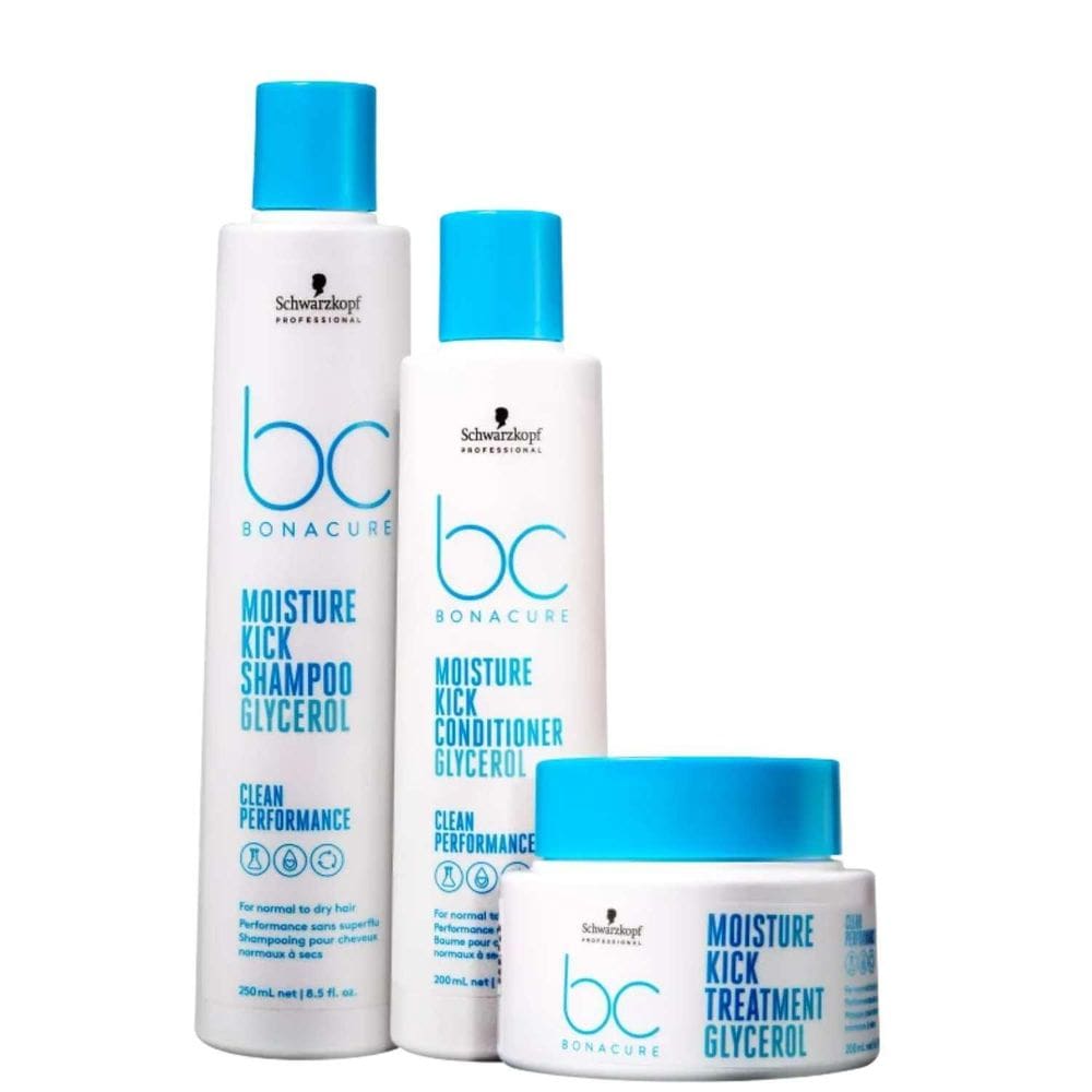 Kit Bonacure Schwarzkopf Moisture Kick Trio 3 Produtos