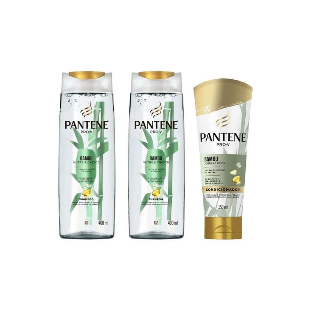 Kit Pantene Bambu 2 Shampoo 400Ml + 1 Condicionador 150Ml