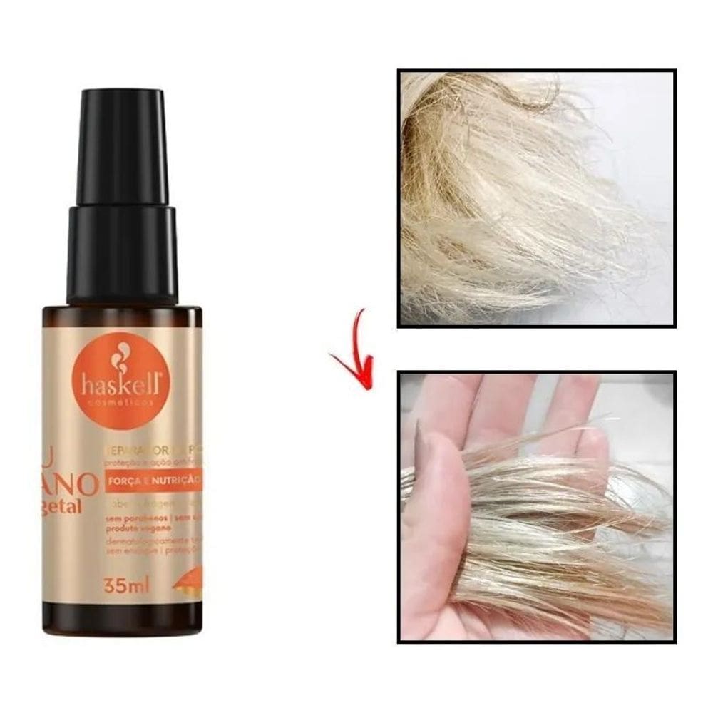 2X Óleo Reparador De Pontas Tutano Antifrizz 35Ml Haskell