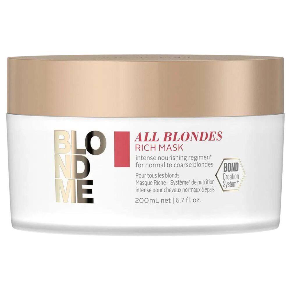 Máscara Capilar Schwarzkopf Blondme All Blondes Rich 200Ml
