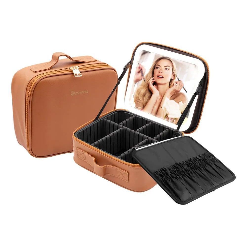 2X Maletas De Maquiagem Morina Espelho De Maquiagem Led Diur