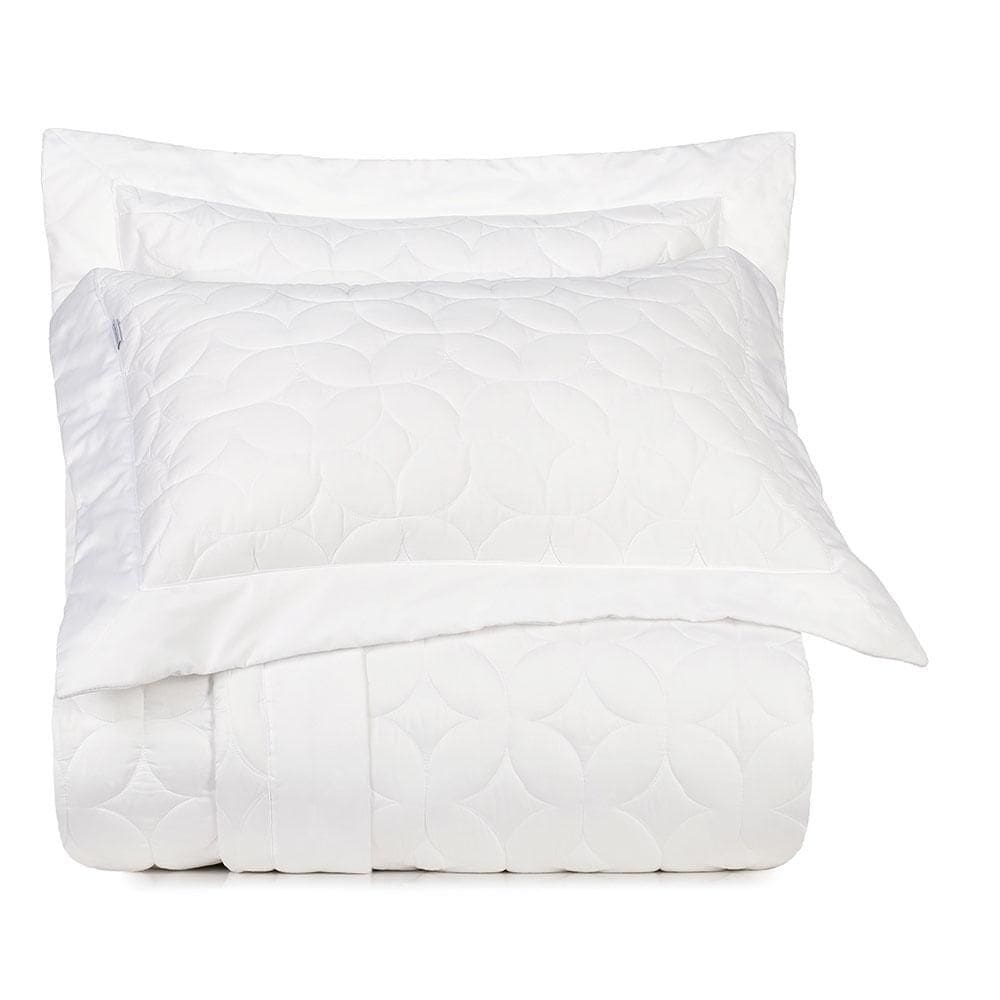 Jogo de Colcha Queen Altenburg Cetim 300 Fios Heritage Branco