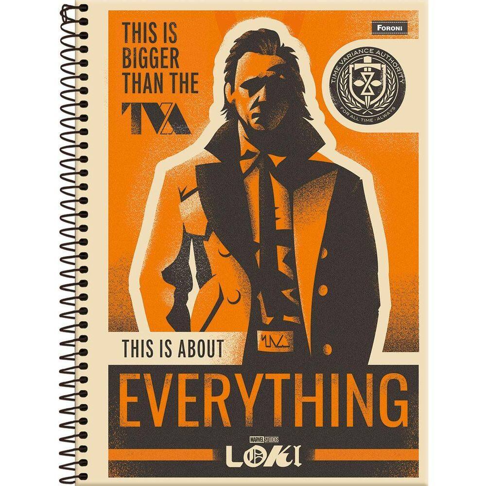 Caderno Universitario 1 Materia Loki Escolar Capa Dura