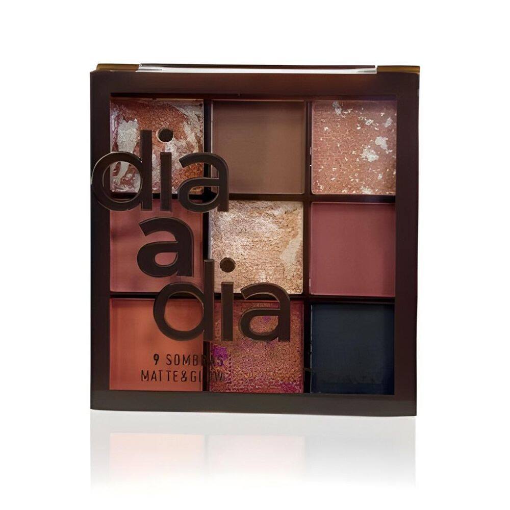 Paleta De Sombras Matte E Glow 9 Cores Sofisticada Charmosa