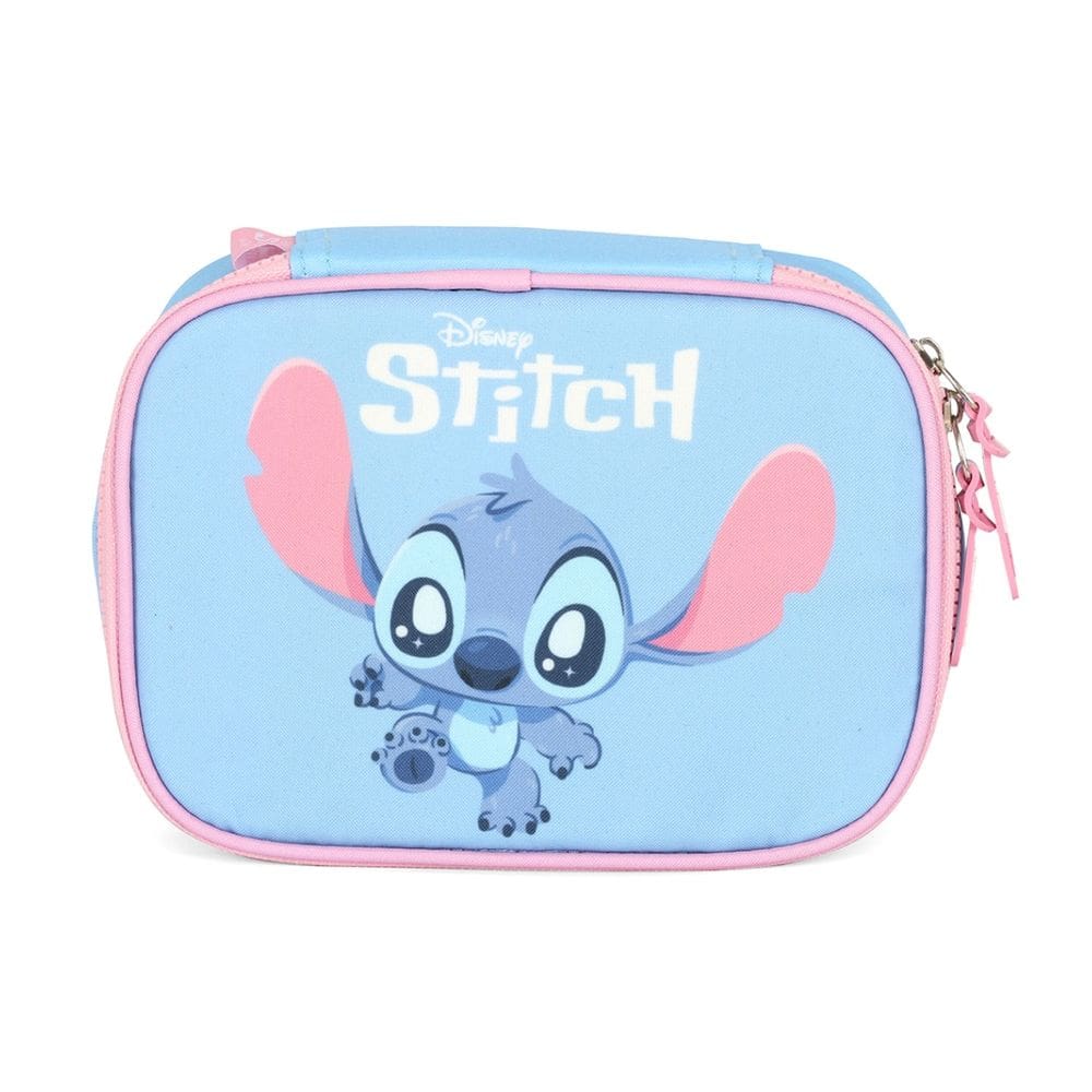 Estojo Box Escolar Stitch Disney Infantil Meninas 100 pens