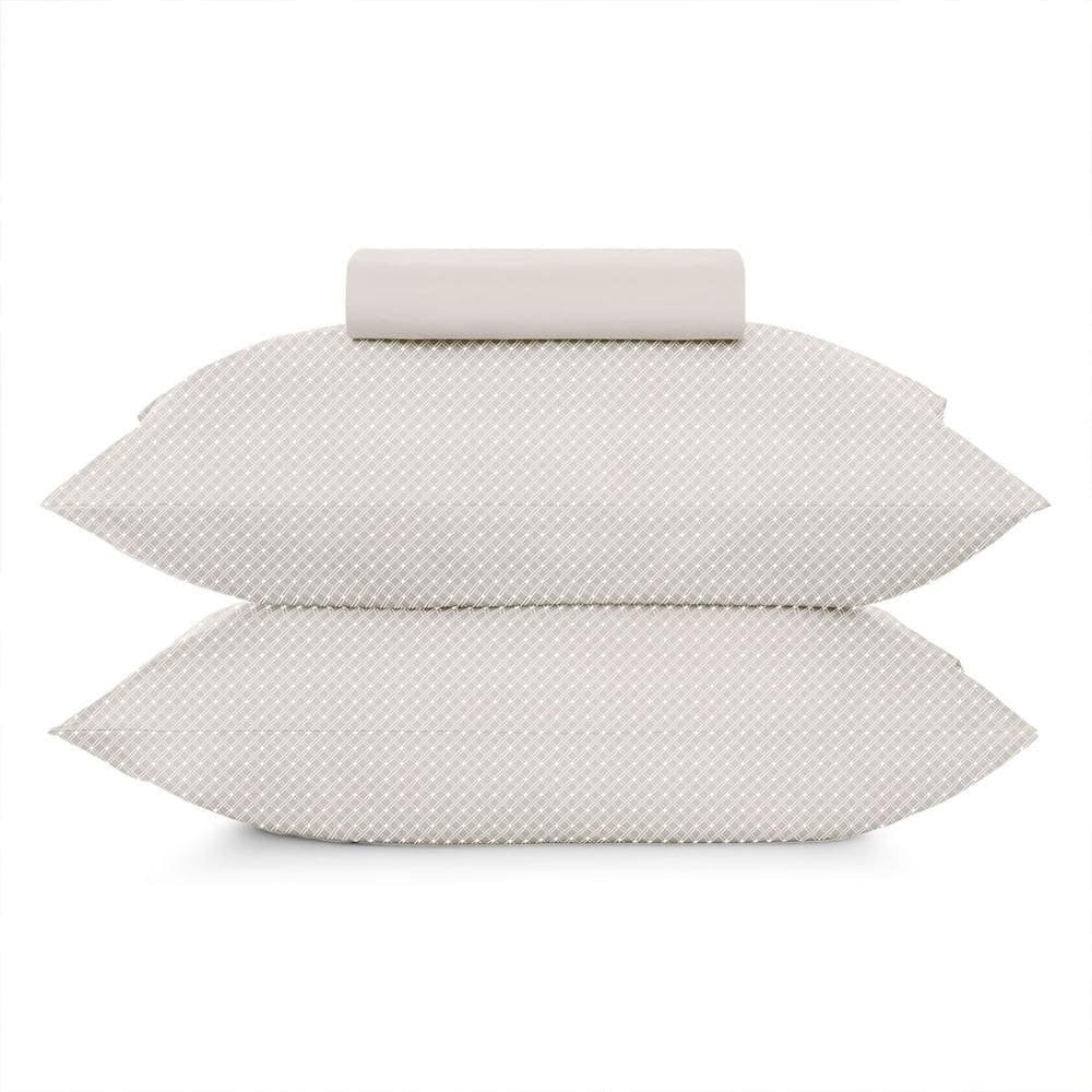 Jogo de Cama Simples Solteiro Altenburg Toque Acetinado Slim Porcelana