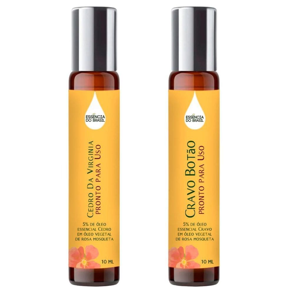 Óleos Essenciais Prontos Cedro E Cravo Roll On 10Ml