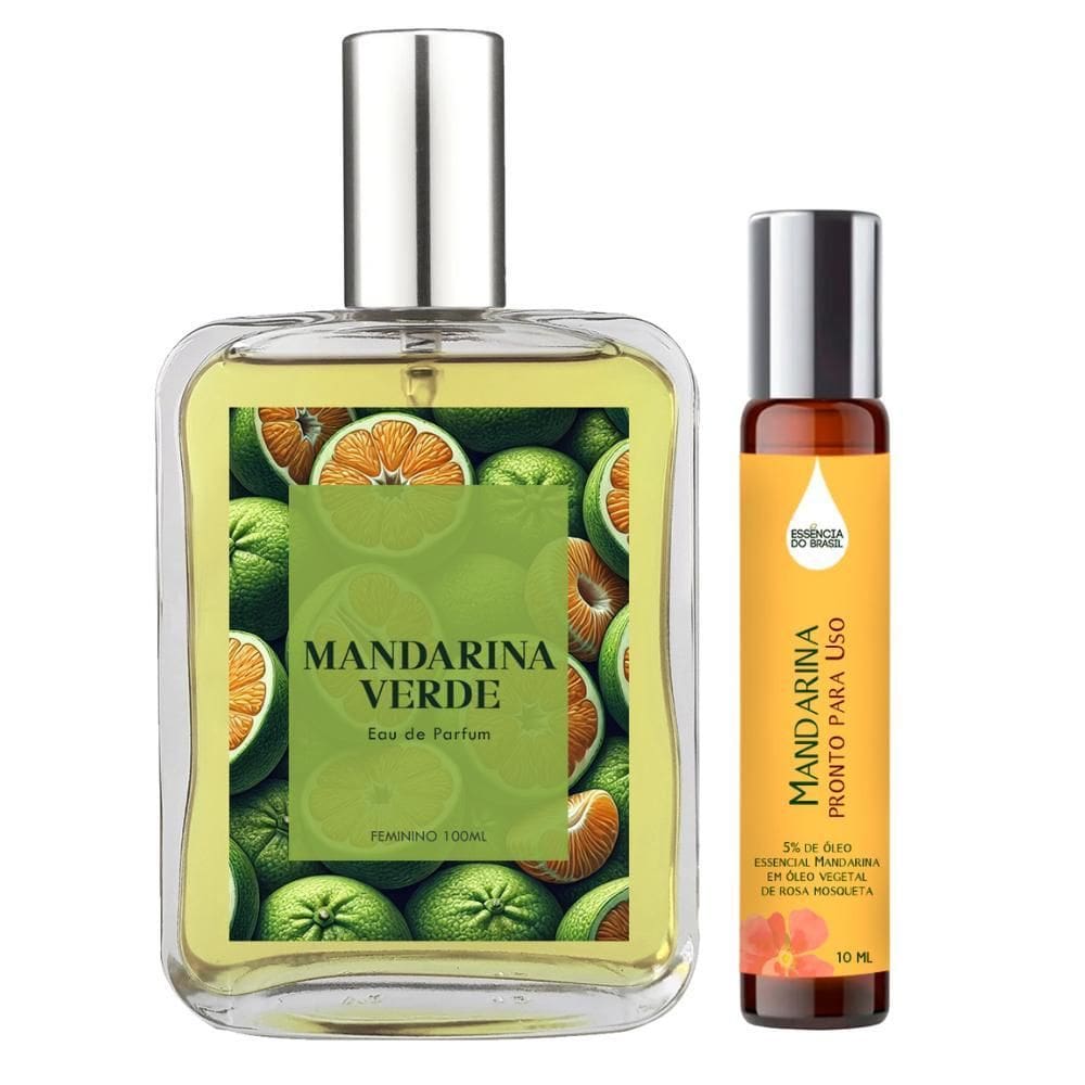Perfume Mandarina Verde Mulher 100Ml + Óleo Essencial 10Ml
