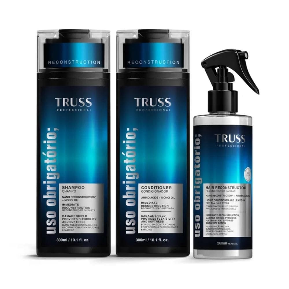Combo Truss Uso Obrigatório Shampoo, Condicionador E Spray