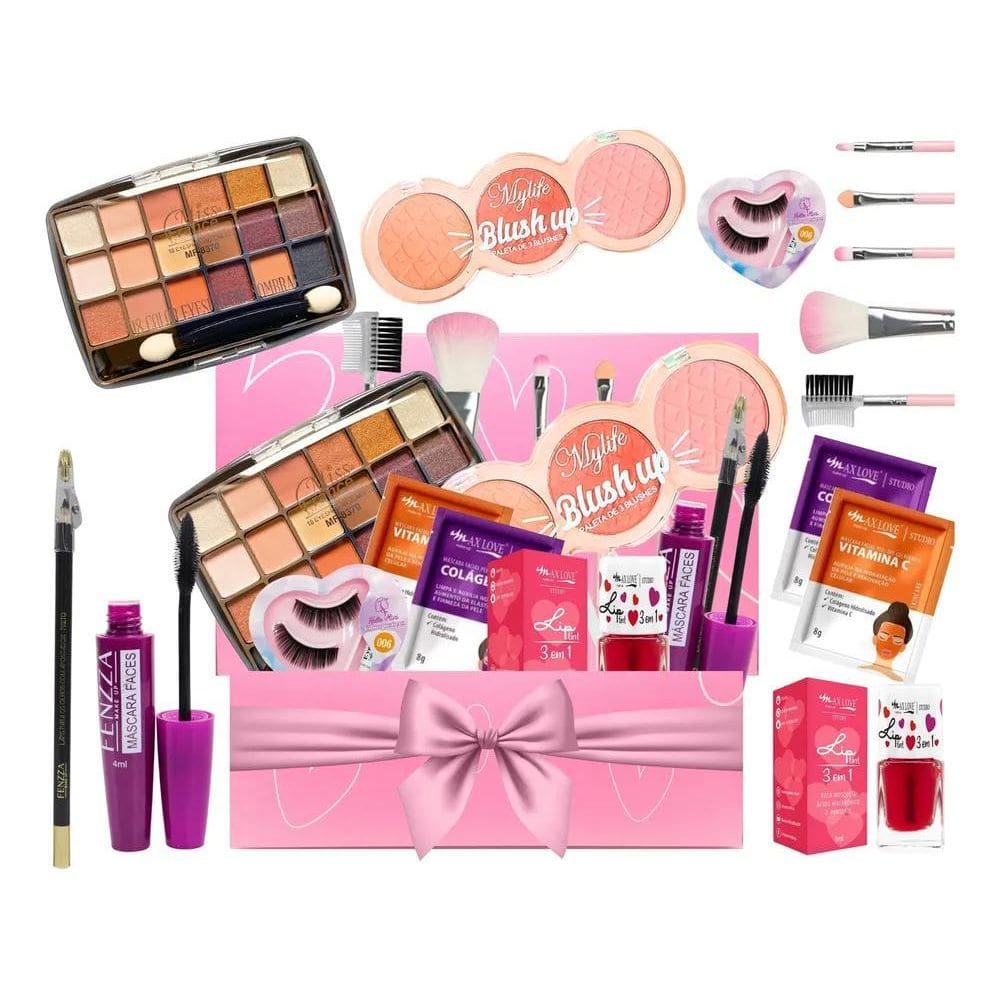 2X Kit Maquiagem Presente Completo Adolescentes Amiga Namora